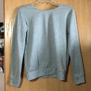 Open Back Long Sleeve Gray